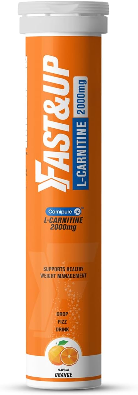 مکمل ال-کارنیتین FAST&UP L-Carnitine 2000 با ال-کارنیتین | طعم پرتقال، 2000 میلی‌گرم، 20 قرص