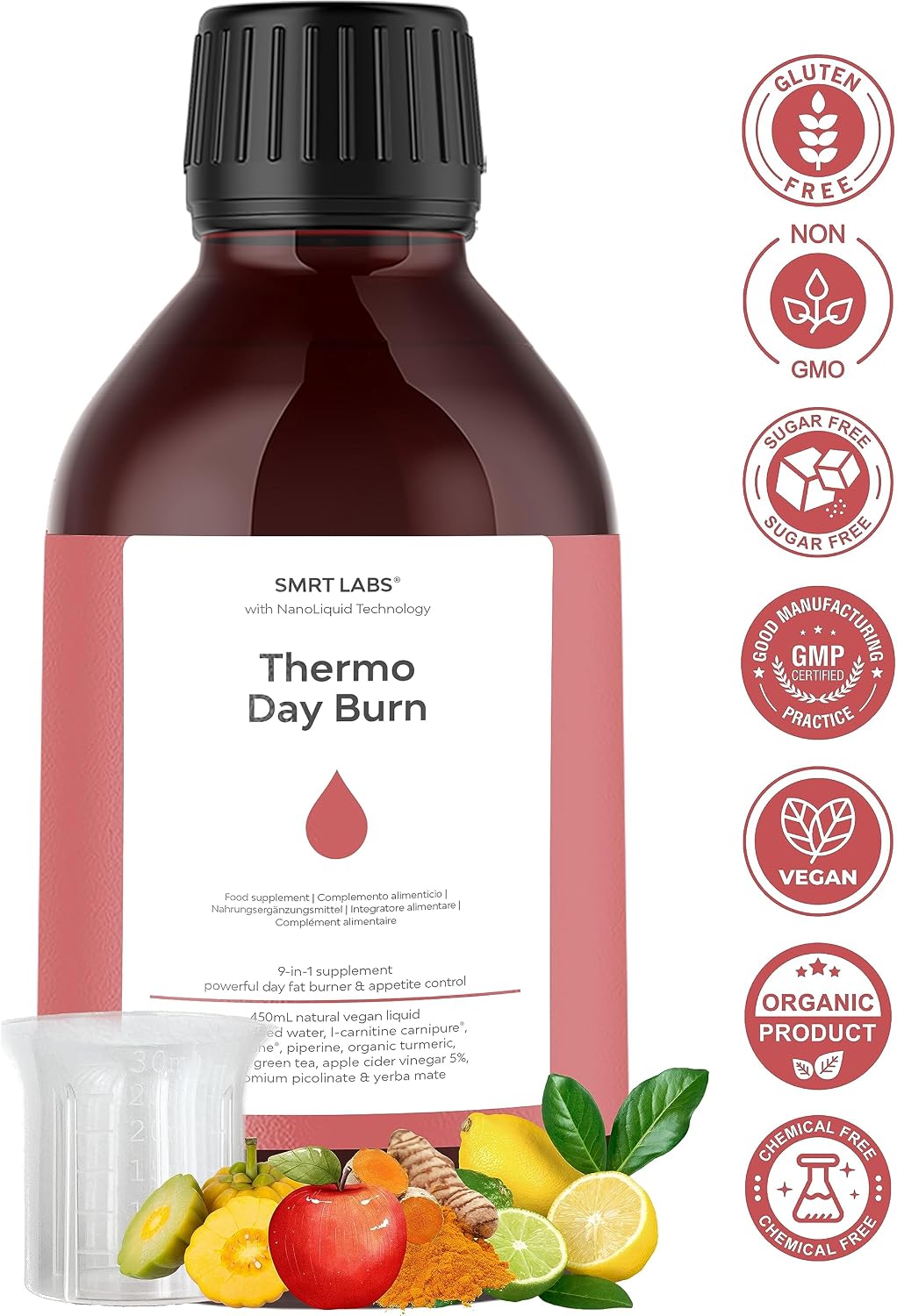 مکمل مایع مدیریت وزن QSTA SMRT LABS Thermo Day Burn