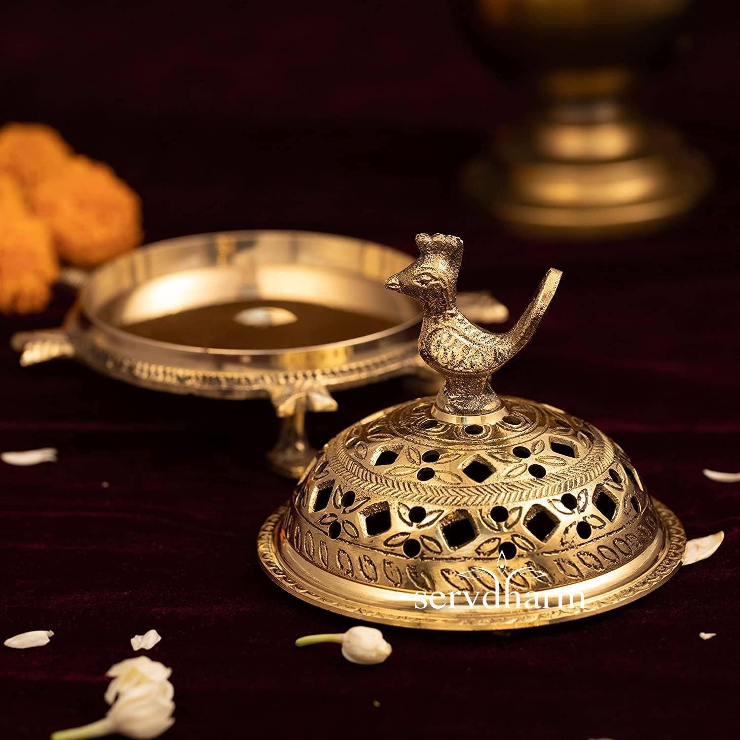 وسیله گرم‌کن یا عودسوز Servdharm Brass Incense | 500 گرم