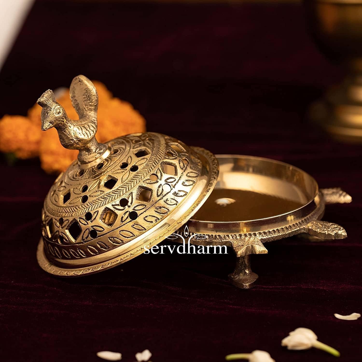 وسیله گرم‌کن یا عودسوز Servdharm Brass Incense | 500 گرم