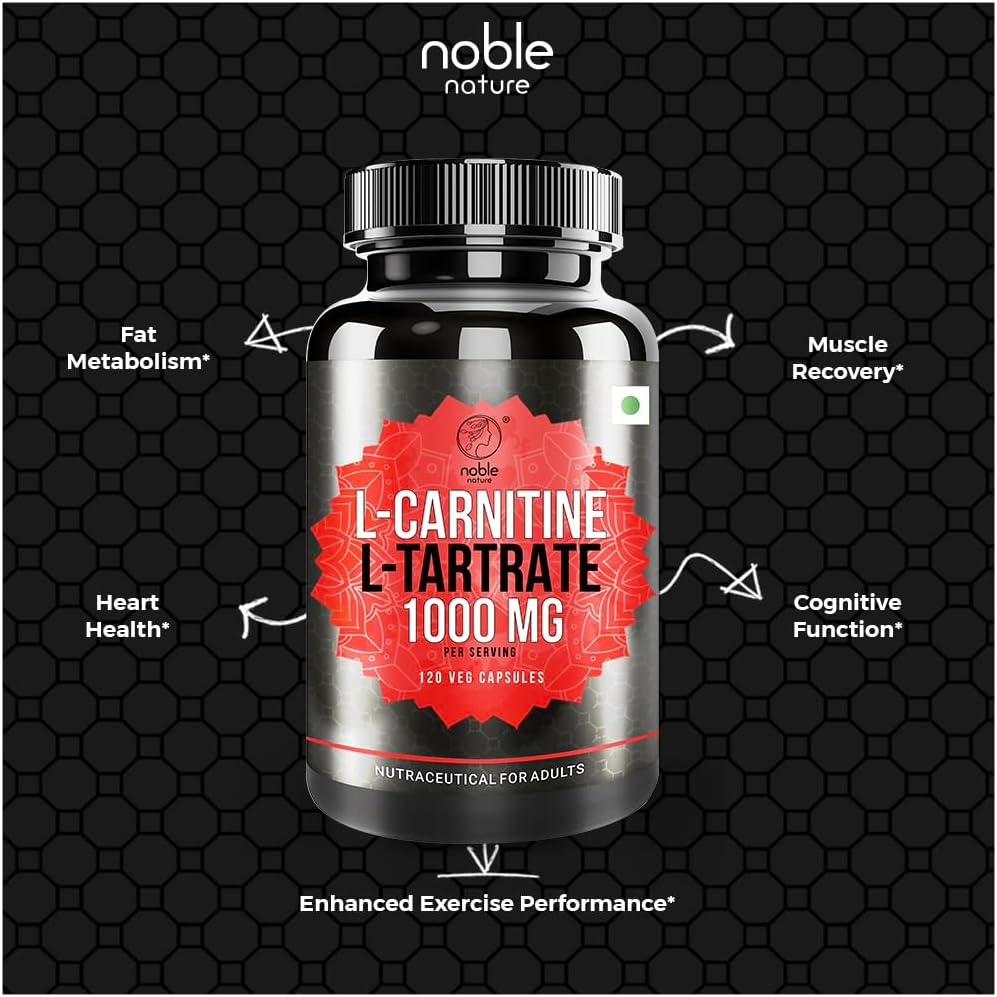 مکمل ال-کارنیتین Noble Nature L Carnitine L Tartrate 120 | 120 کپسول