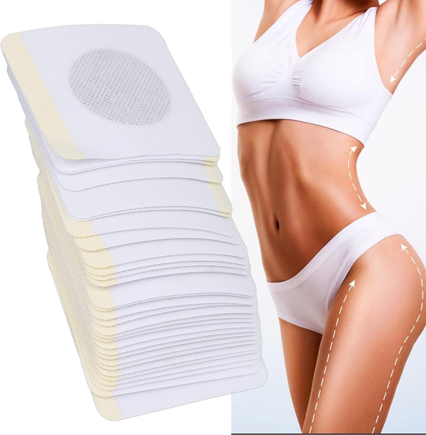 پچ موضعی مدیریت وزن LNYMZD 30 Pieces White Slim | 30 عدد