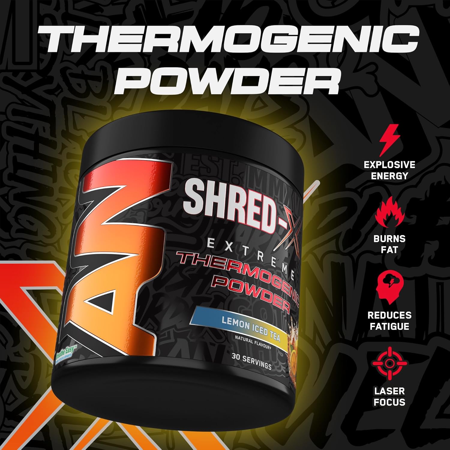 مکمل مدیریت وزن Applied Nutrition Shred X | طعم چای لیمو، 30 سروینگ