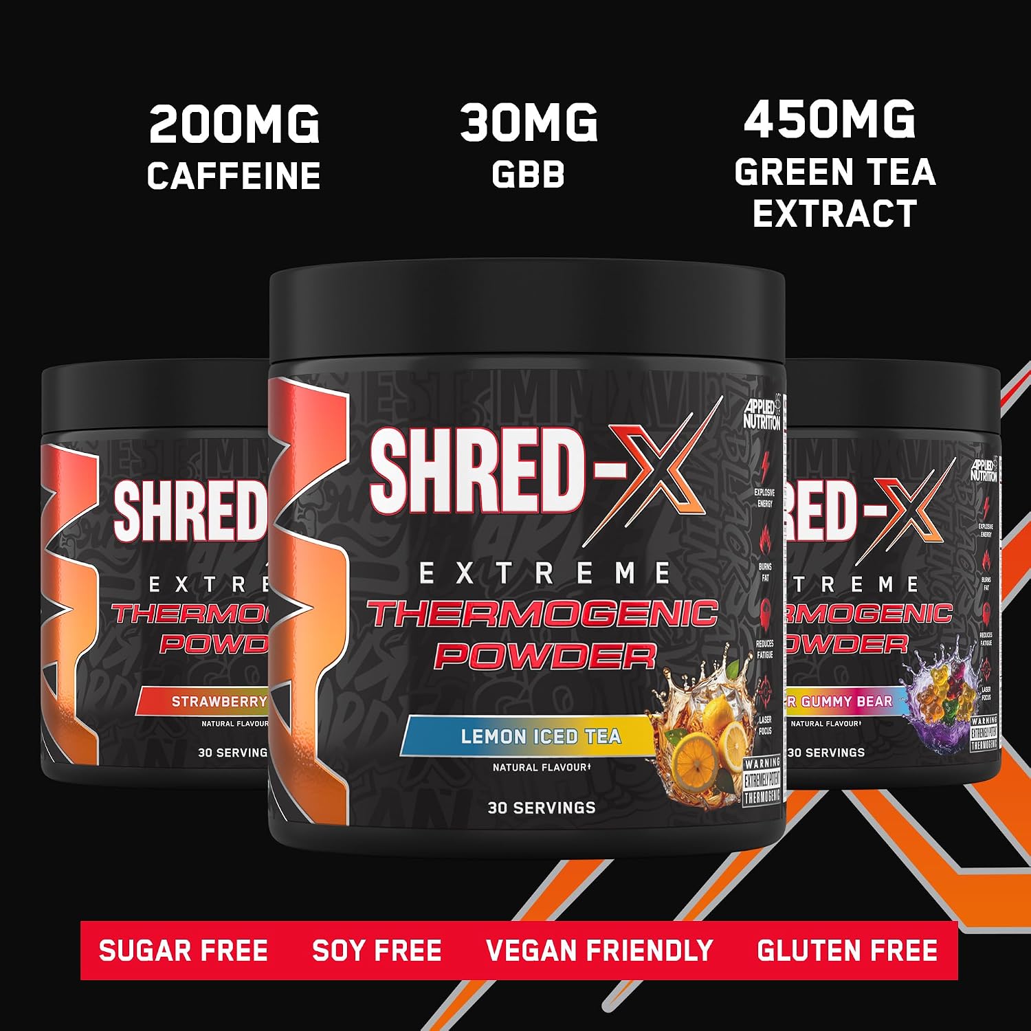 مکمل مدیریت وزن Applied Nutrition Shred X | طعم چای لیمو، 30 سروینگ