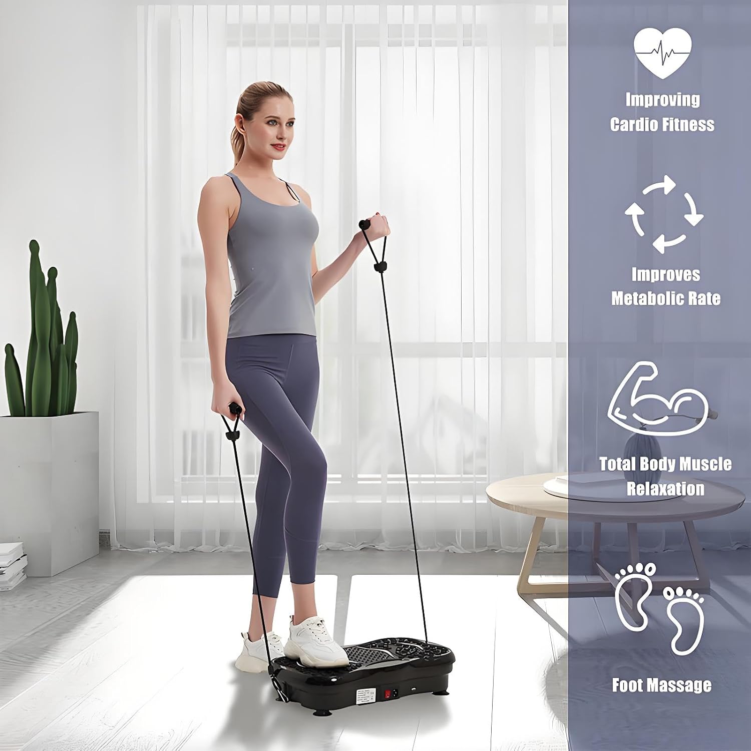 دستگاه فرم‌دهی و ماساژ بدن ALISMAEEL Vibration Plate Fitness Platform Exercise