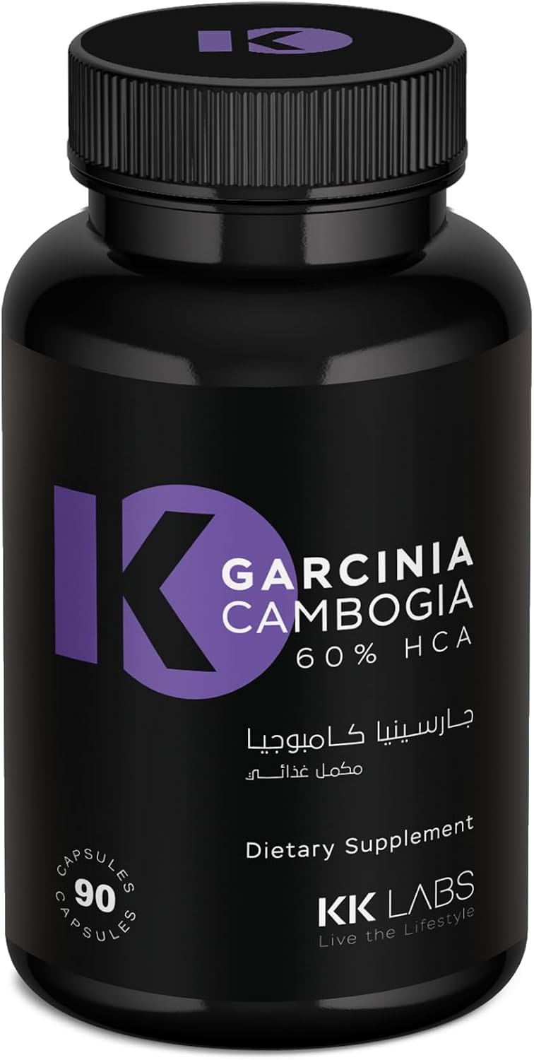 مکمل مدیریت وزن KK LABS Garcinia Cambogia 60 HCA با گارسینیا کامبوجیا، فیبر و فیبر نوپال | 900 میلی‌گرم، 150 میلی‌گرم، 90 کپسول