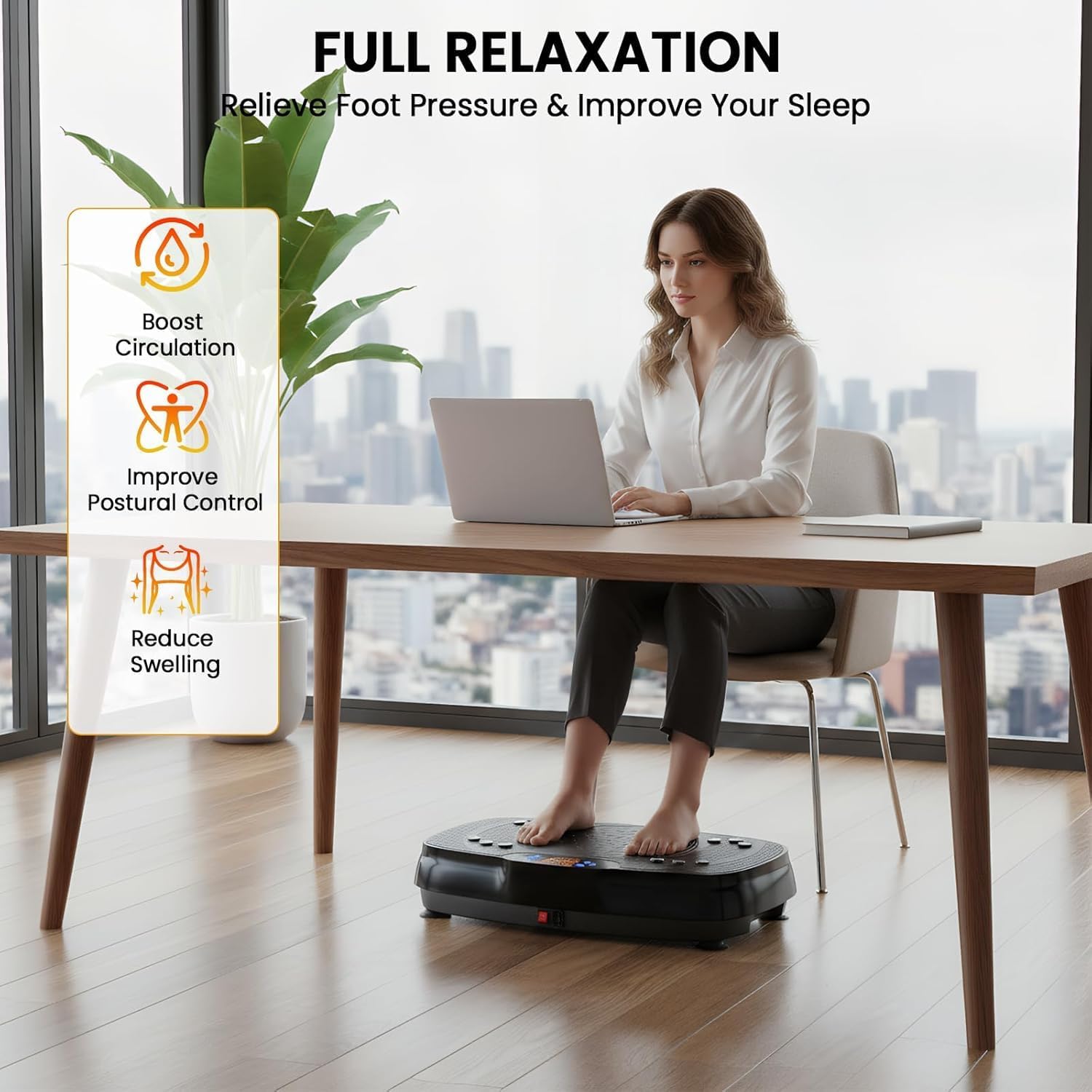 دستگاه فرم‌دهی و ماساژ بدن EIOREOE Vibration Plate Exercise | 400 پوند