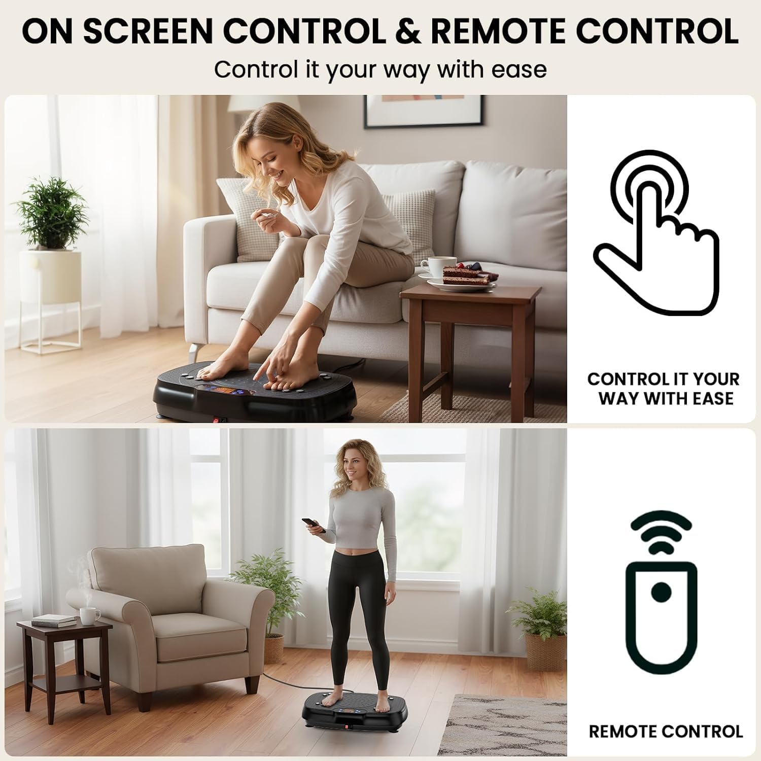 دستگاه فرم‌دهی و ماساژ بدن EIOREOE Vibration Plate Exercise | 400 پوند