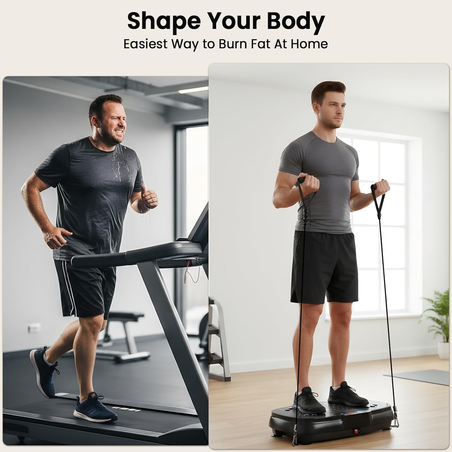 دستگاه فرم‌دهی و ماساژ بدن EIOREOE Vibration Plate Exercise | 400 پوند