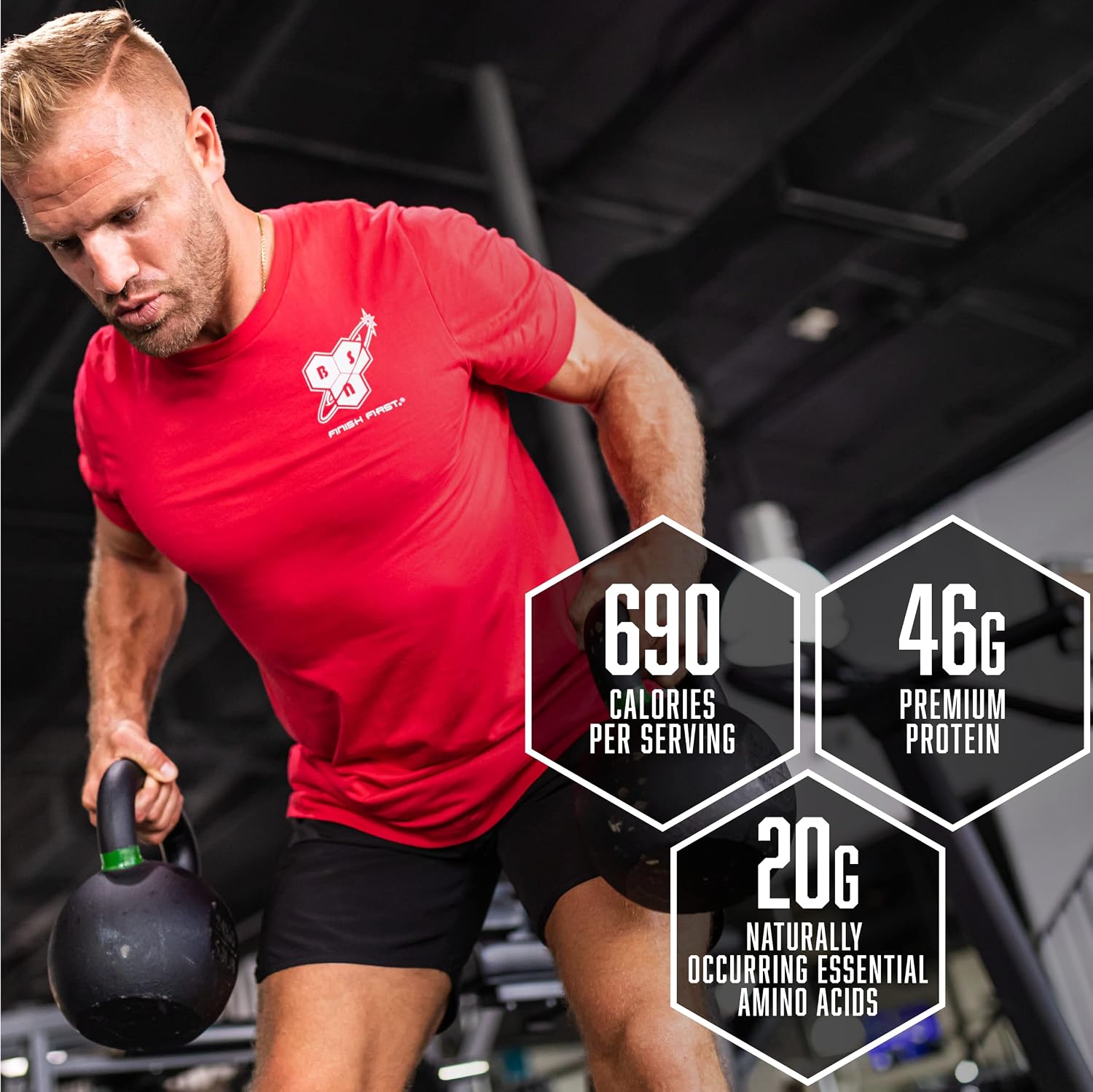 گینر افزایش وزن BSN TRUE-MASS، 2.64 کیلوگرم، 16 سروینگ، طعم کوکی و کرم