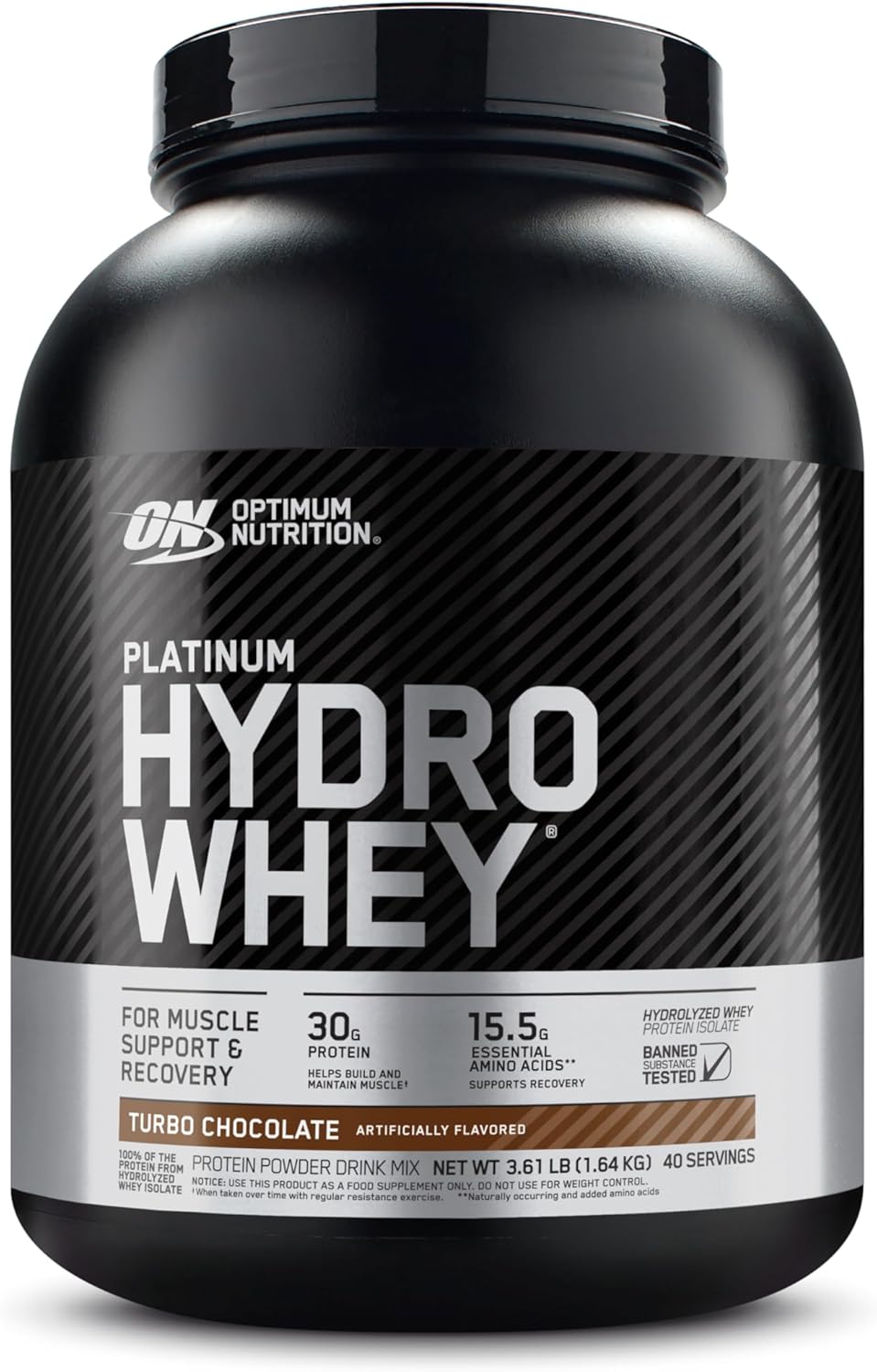پودر پروتئین وی Optimum Nutrition (ON) Platinum Hydrowhey، 1.64 کیلوگرم، 40 سروینگ، طعم شکلاتی