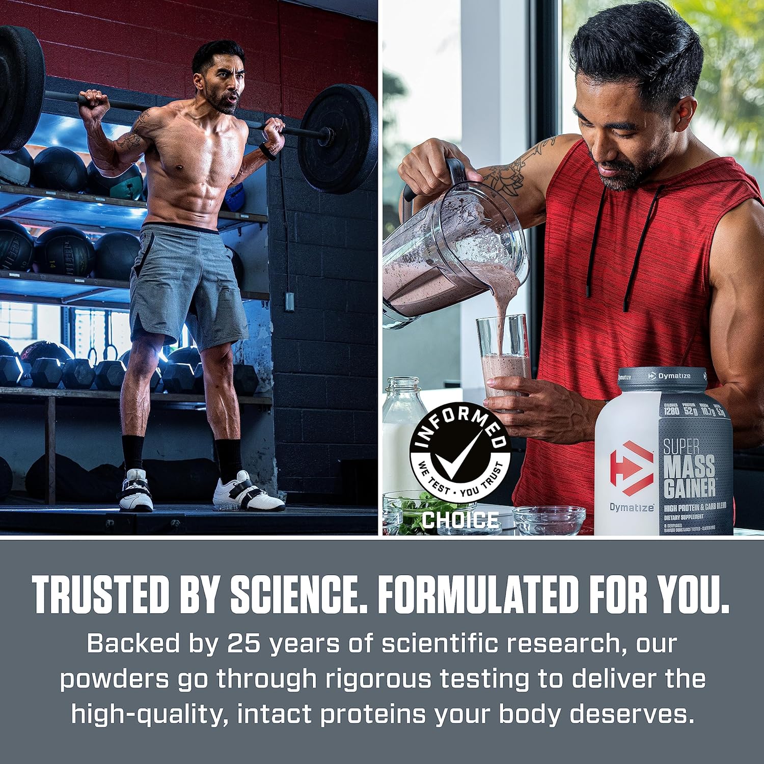 گینر افزایش وزن Dymatize Super Mass Gainer، 12 پوند، طعم وانیلی