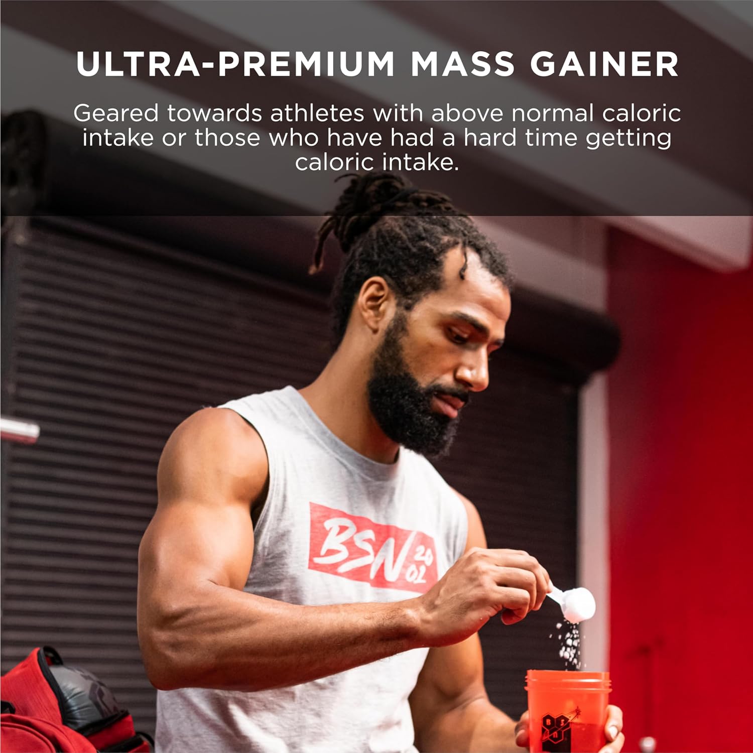 گینر افزایش وزن BSN TRUE-MASS، 10.25 پوند، طعم میلک‌شیک توت‌فرنگی