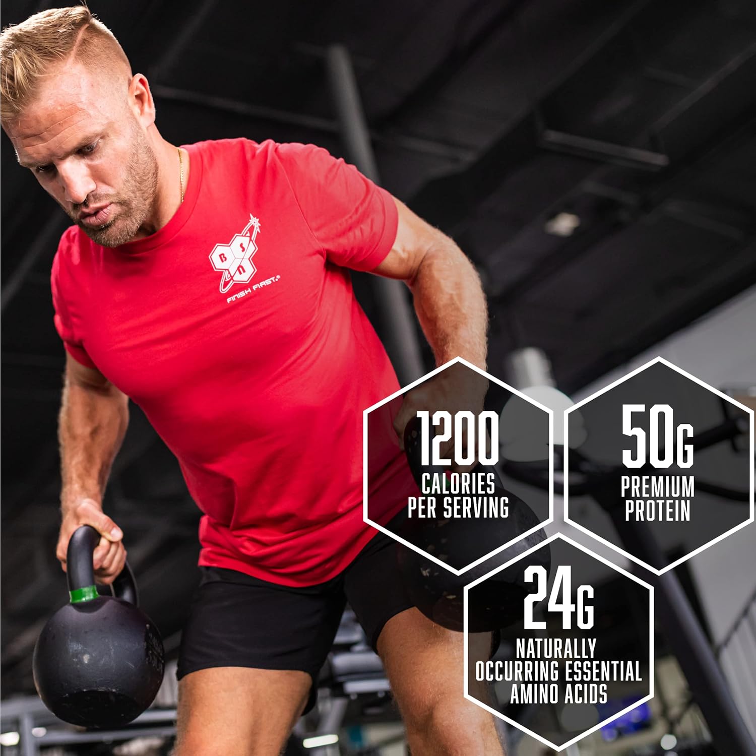 گینر افزایش وزن BSN TRUE-MASS 1200، 10.38 پوند، طعم وانیلی