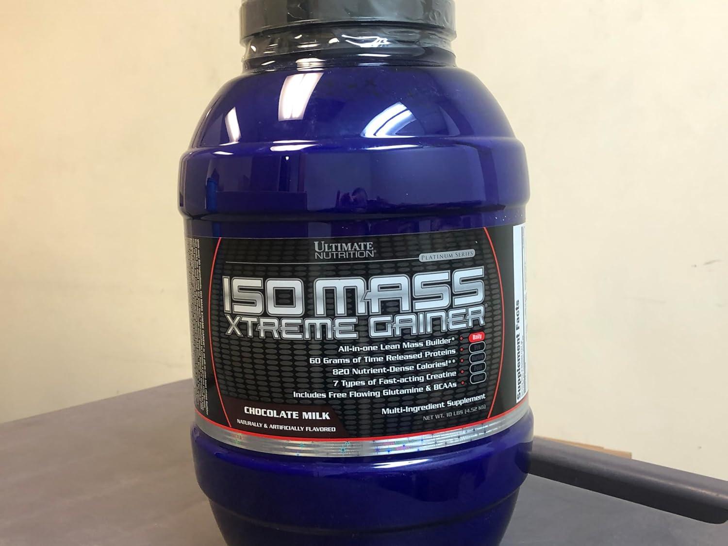 گینر افزایش وزن Ultimate Nutrition ISO Mass Xtreme، 60 گرم پروتئین، 10 پوند، 30 سروینگ، طعم شکلاتی