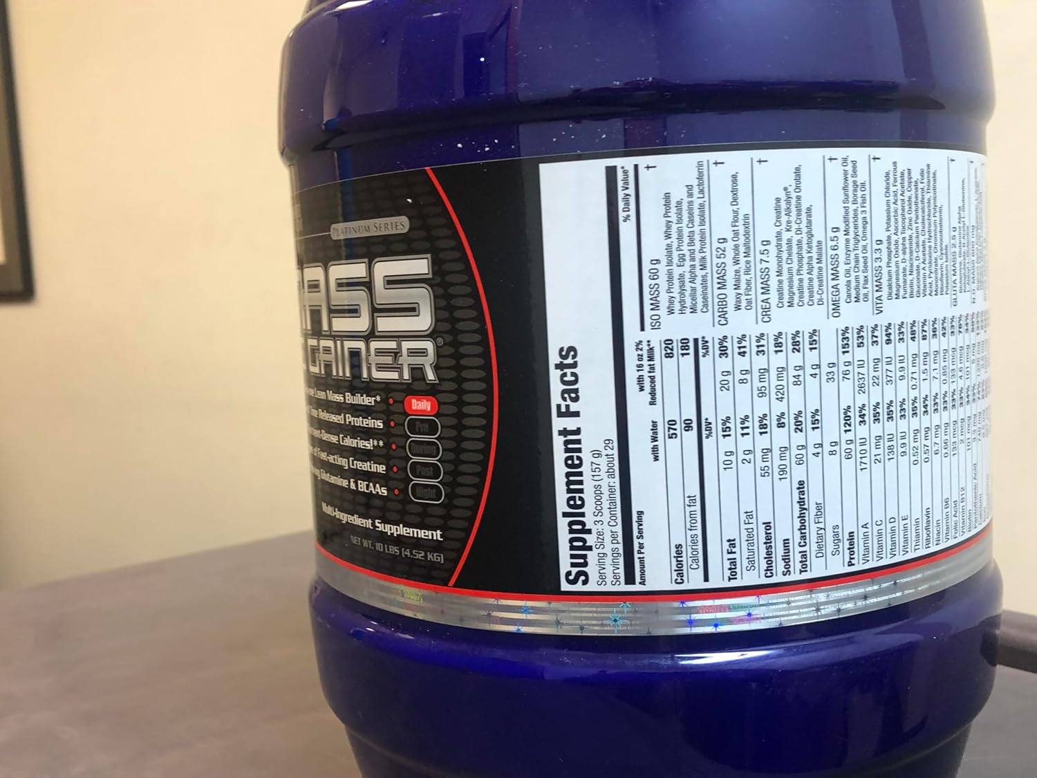 گینر افزایش وزن Ultimate Nutrition ISO Mass Xtreme، 60 گرم پروتئین، 10 پوند، 30 سروینگ، طعم شکلاتی