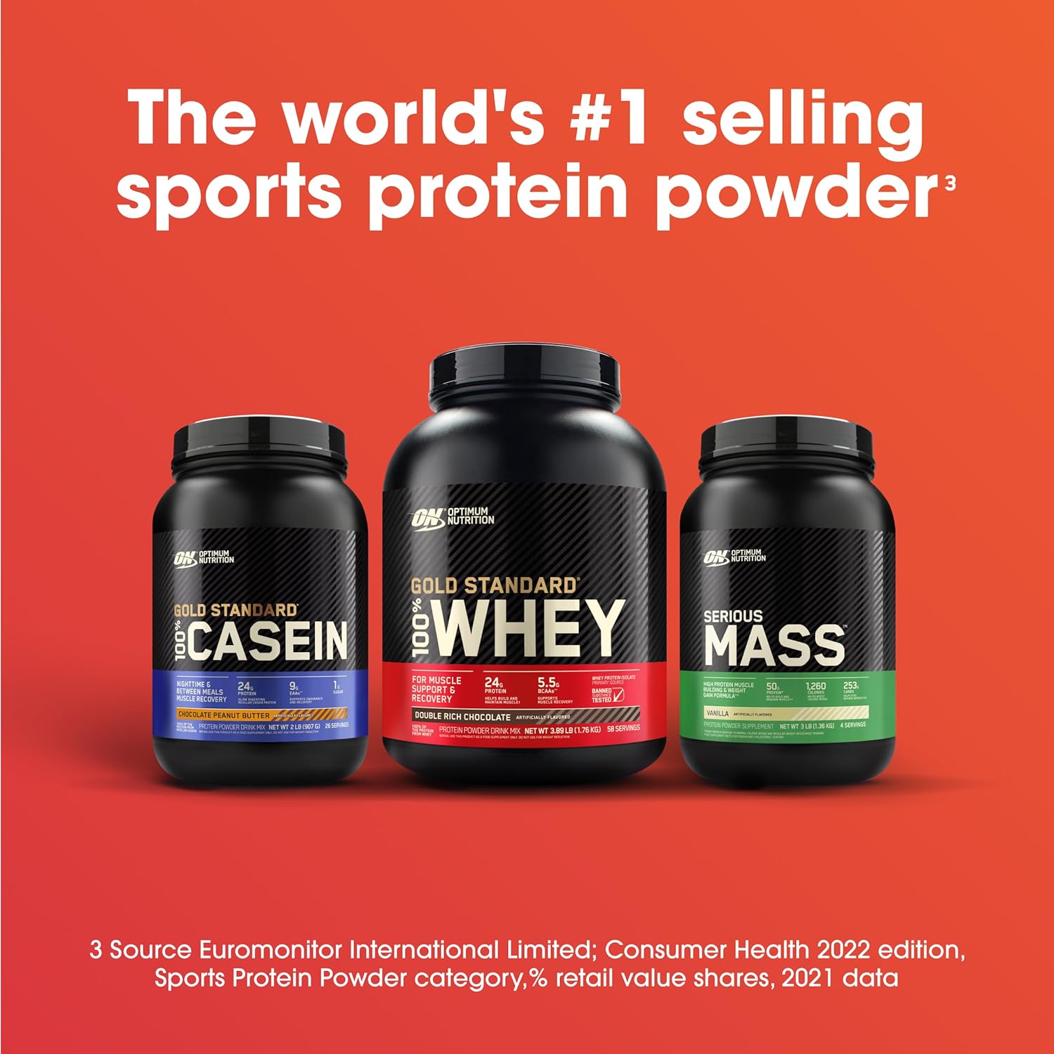 گینر افزایش وزن Optimum Nutrition Serious Mass، 12 پوند، طعم توت‌فرنگی