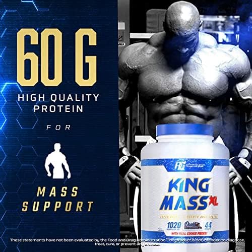 گینر افزایش وزن Ronnie Coleman Signature Series King Mass XL، 60 گرم پروتئین، 6 پوند، طعم شکلاتی