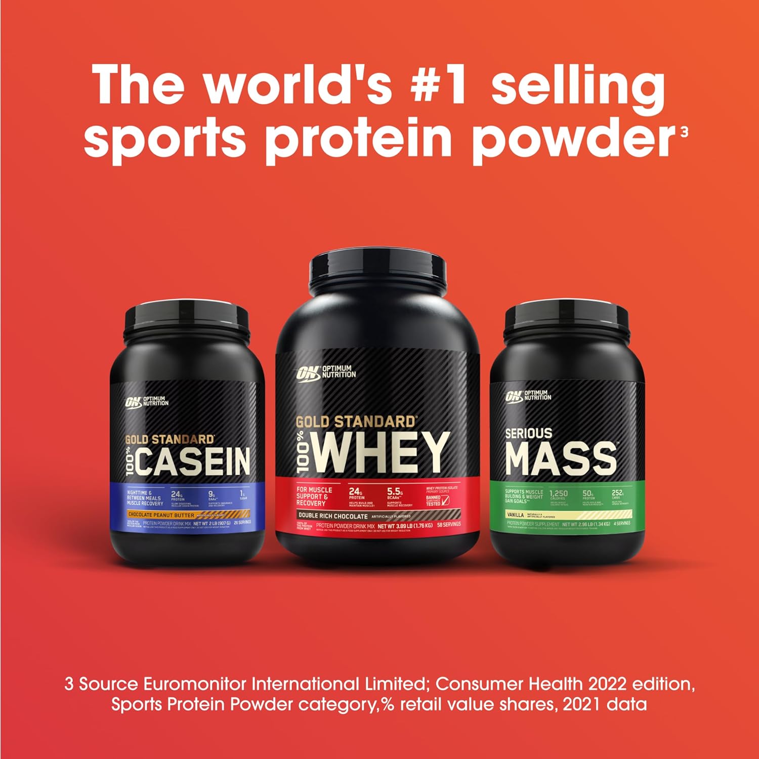 گینر افزایش وزن Optimum Nutrition Serious Mass، 6 پوند، طعم شکلات و کره بادام‌زمینی