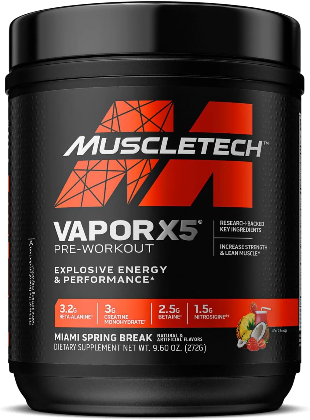 پودر پری‌ورک‌اوت MuscleTech Vapor X5، 272 گرم، 30 سروینگ