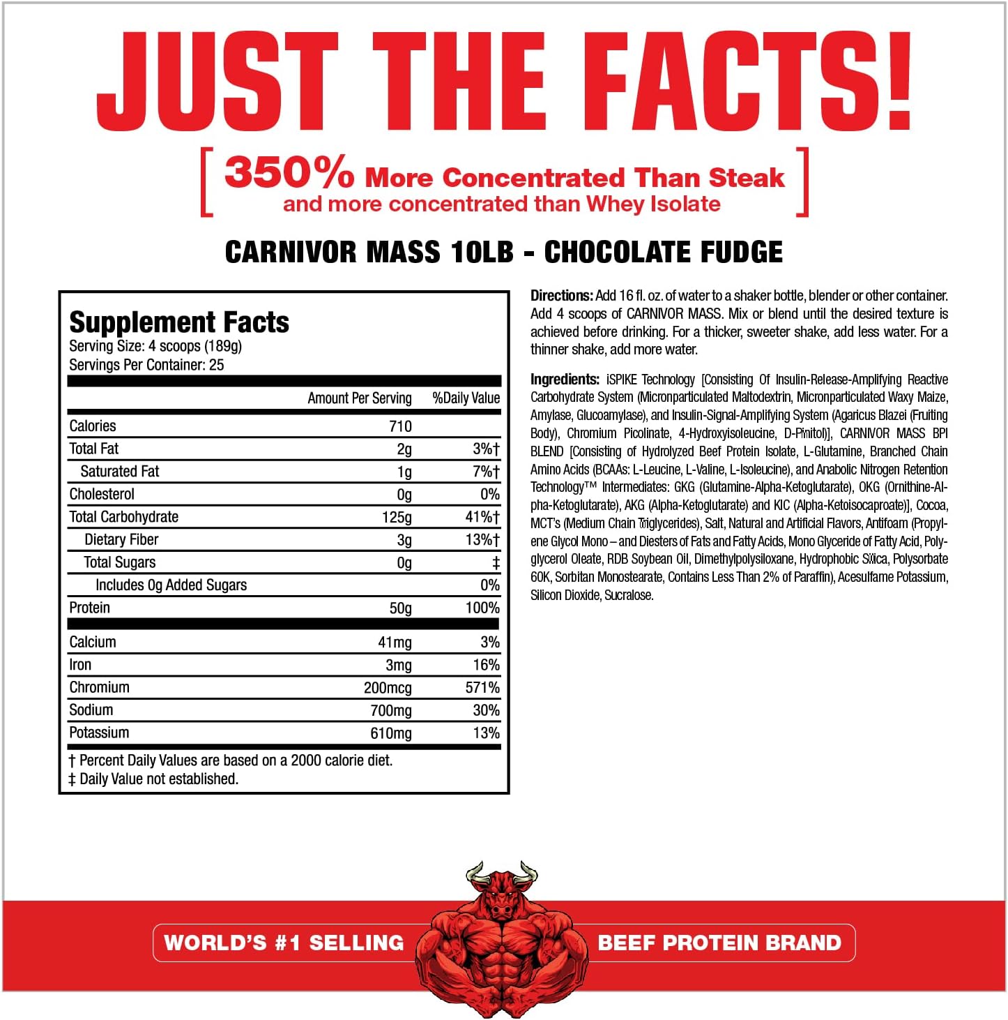 گینر افزایش وزن Musclemeds Carnivor Mass، 10.4 پوند، طعم فاج شکلاتی