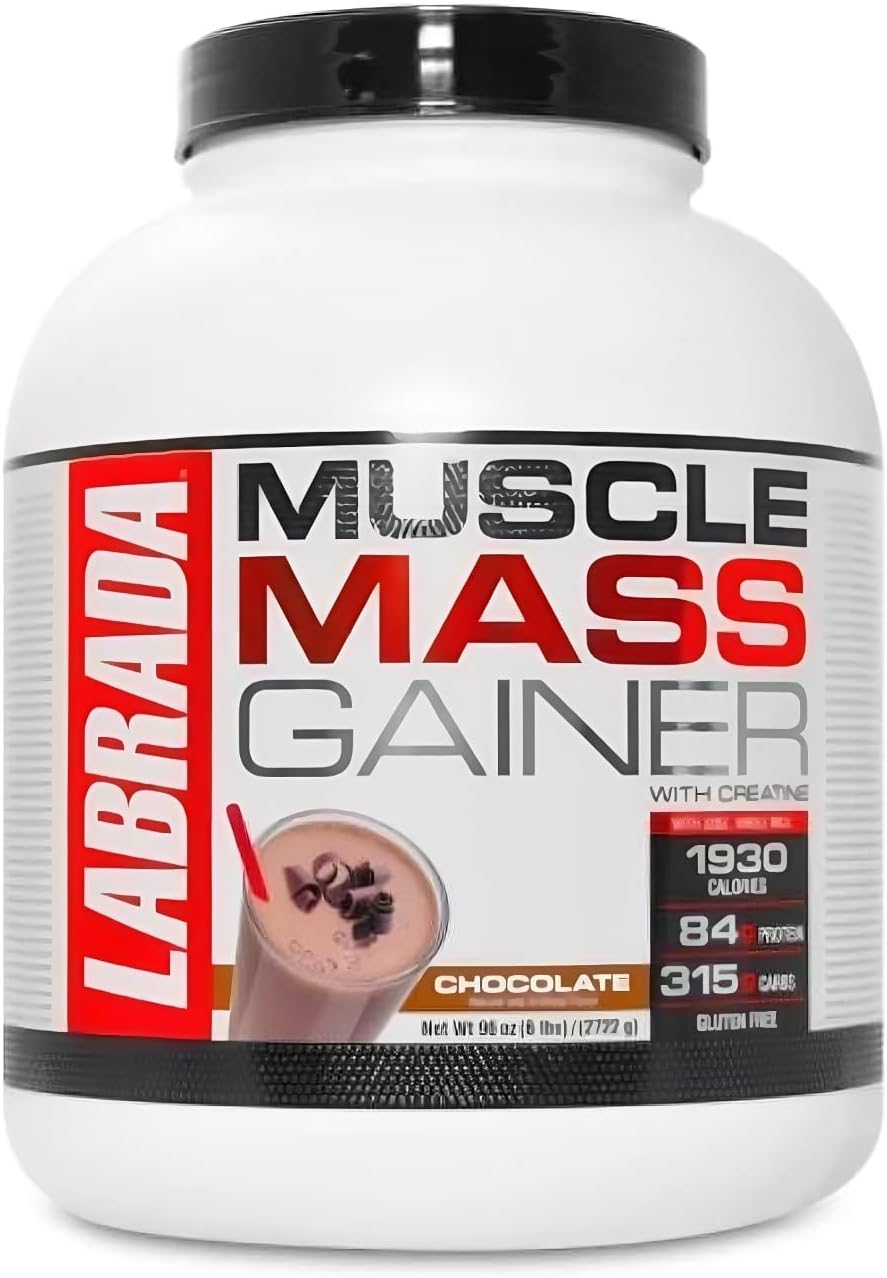 گینر افزایش وزن Labrada، 6 پوند، طعم شکلاتی