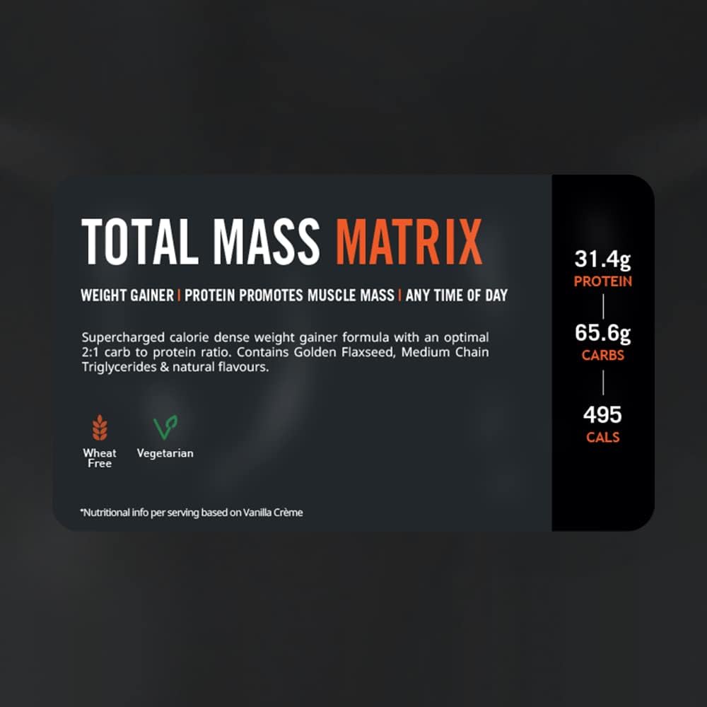 گینر افزایش وزن THE PROTEIN WORKS Total Mass Matrix، 2 کیلوگرم، 16 سروینگ، طعم کوکی