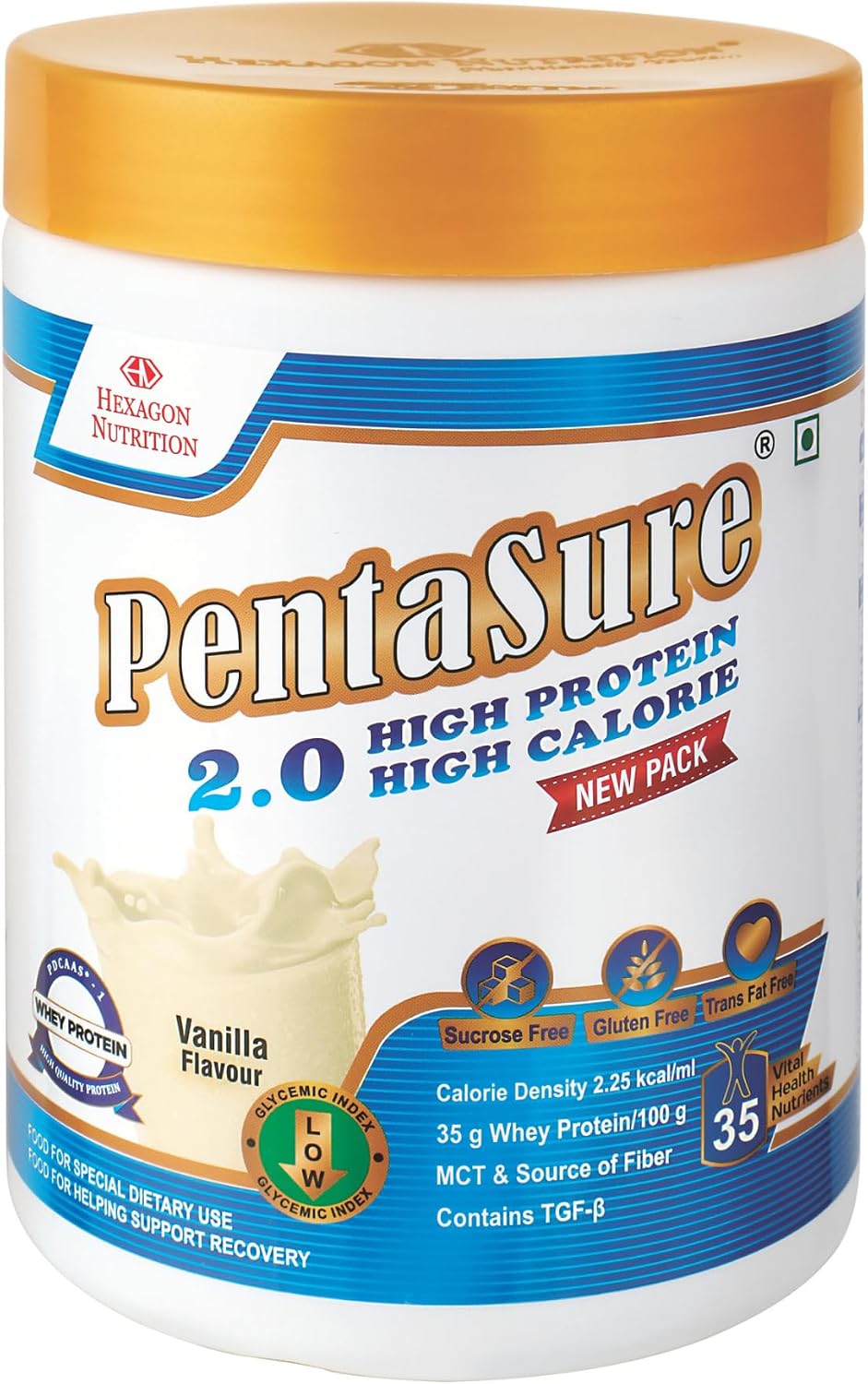 گینر افزایش وزن PENTASURE، 34.7 گرم پروتئین، 400 گرم، طعم وانیلی