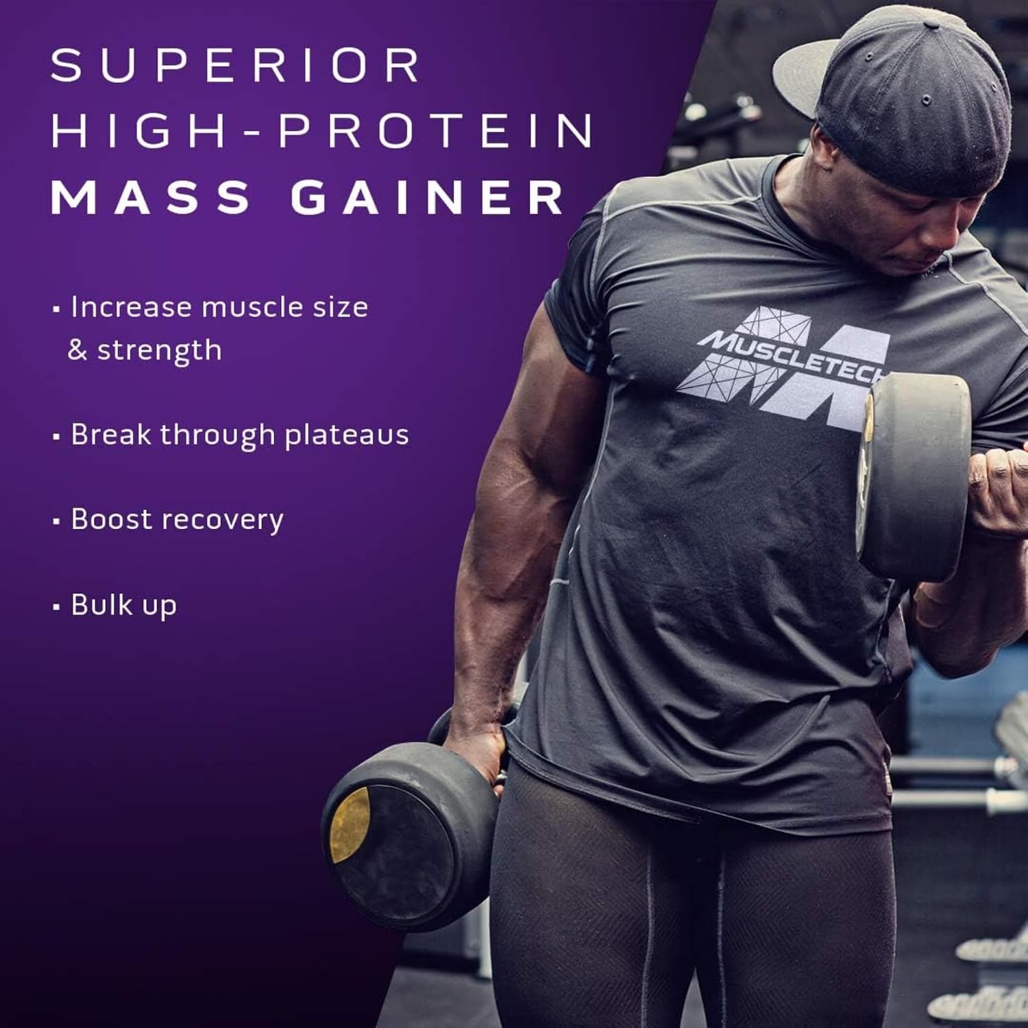 گینر افزایش وزن MuscleTech 100% Mass Gainer، 2330 گرم، طعم براونی شکلاتی