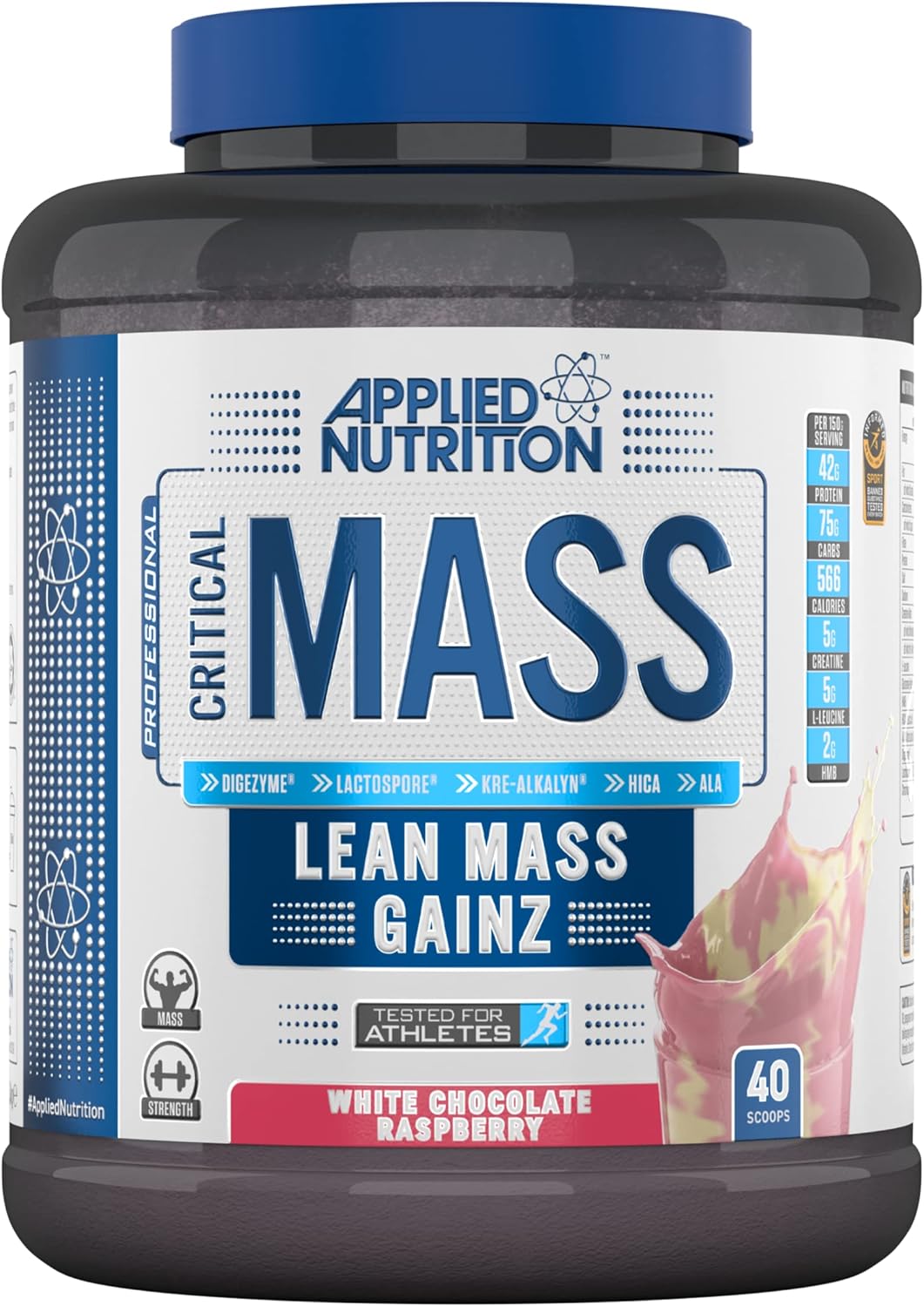 گینر افزایش وزن Applied Nutrition Critical Mass Professional، 2.4 کیلوگرم، 16 سروینگ، طعم شکلاتی