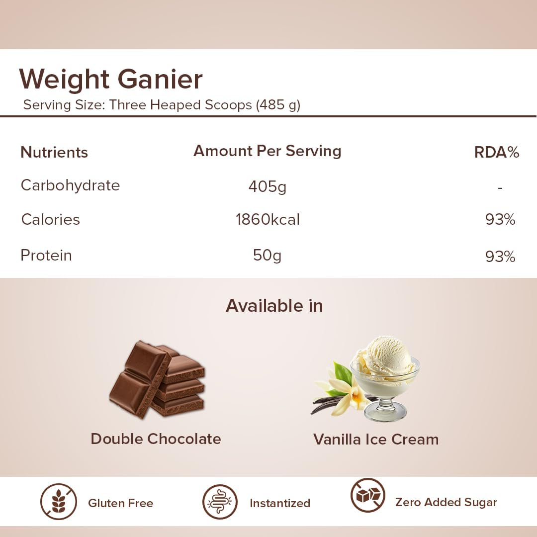 گینر افزایش وزن GNC، 73 گرم پروتئین، 3 کیلوگرم، طعم شکلات دوبل