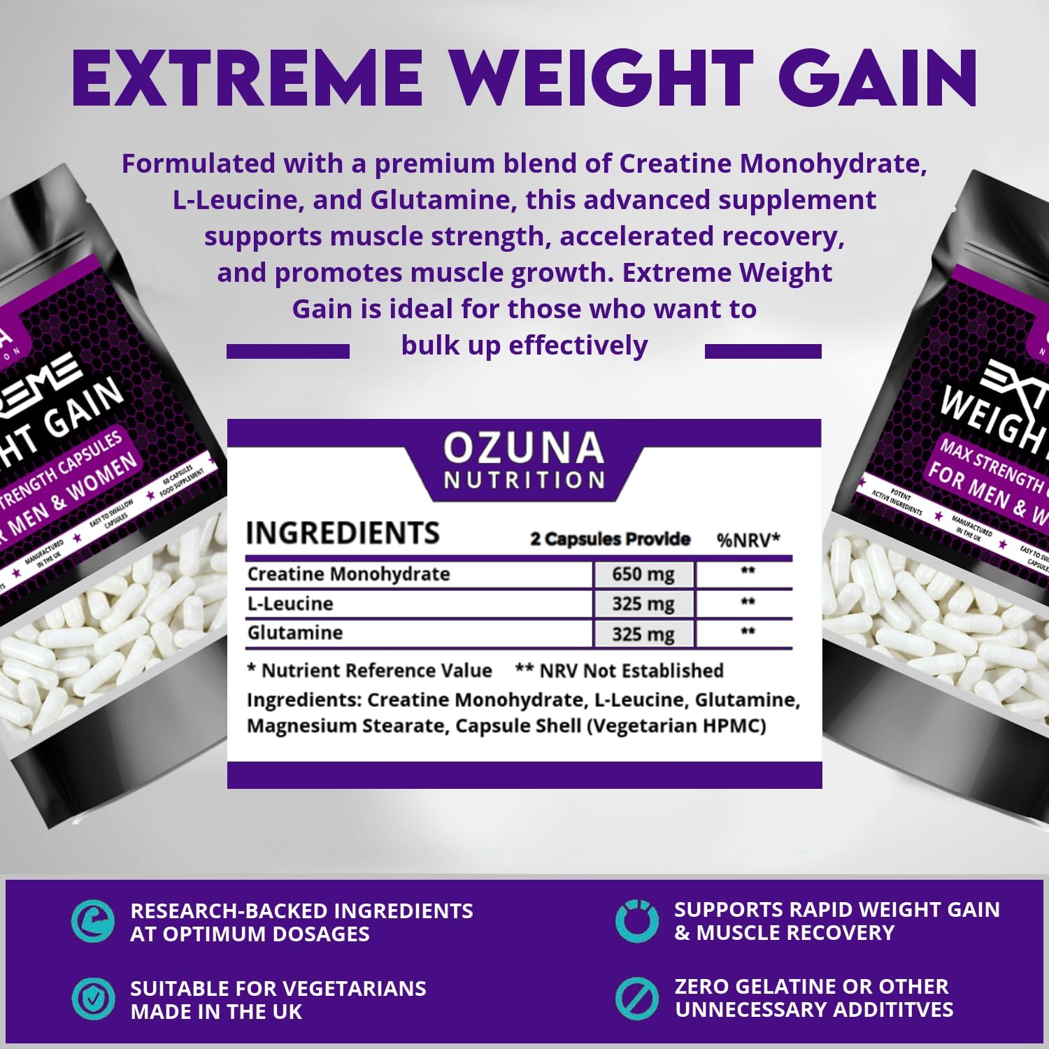 مکمل افزایش اشتها و وزن OZUNA NUTRITION، 50 گرم