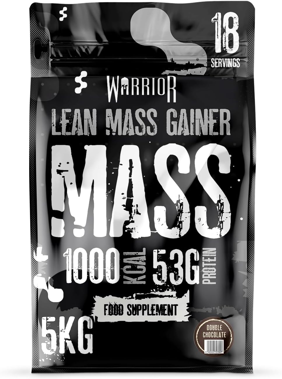 گینر افزایش وزن Warrior، 60 گرم پروتئین، 5 کیلوگرم، طعم شکلات دوبل