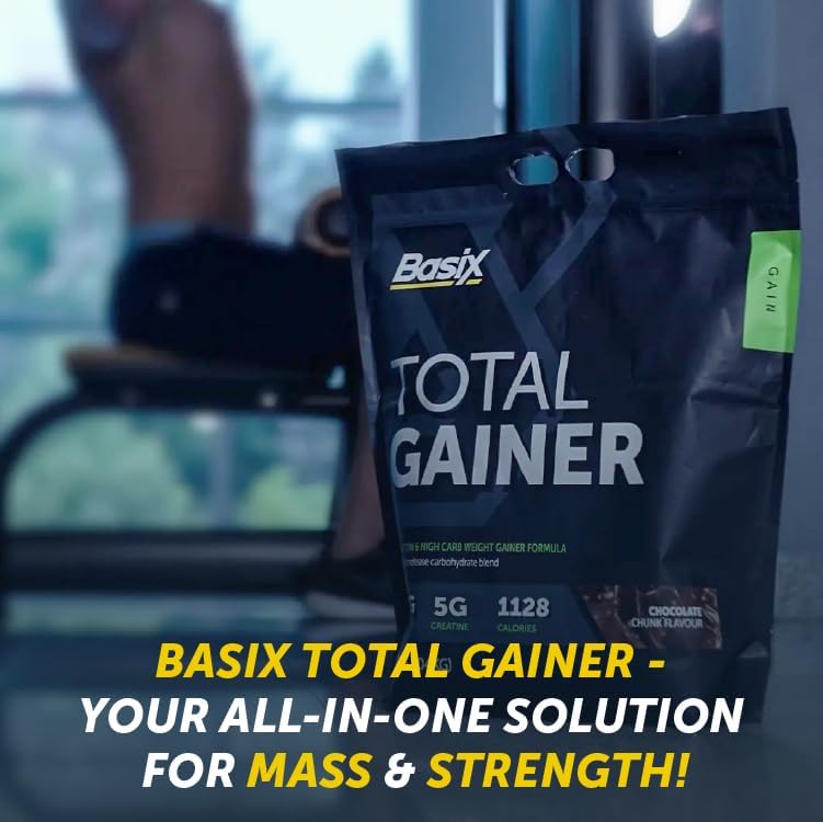 گینر افزایش وزن Basix Total Gainer، 15 پوند، طعم تکه‌های شکلات