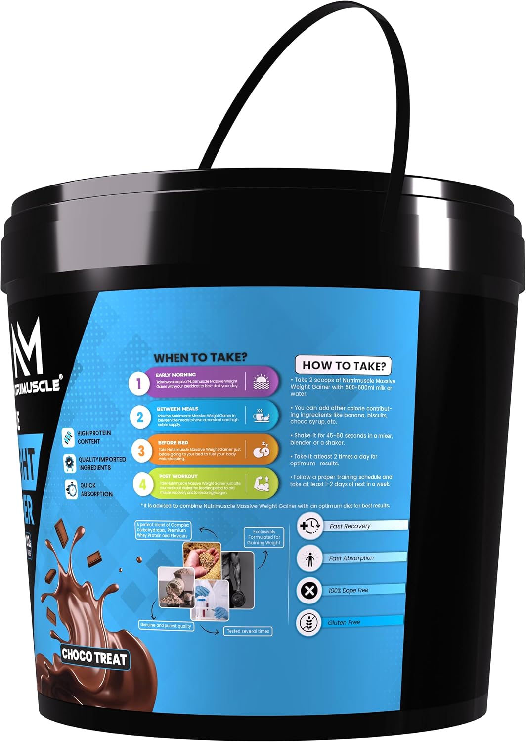 گینر افزایش وزن NUTRIMUSCLE MASSIVE WEIGHT GAINER، 12 پوند