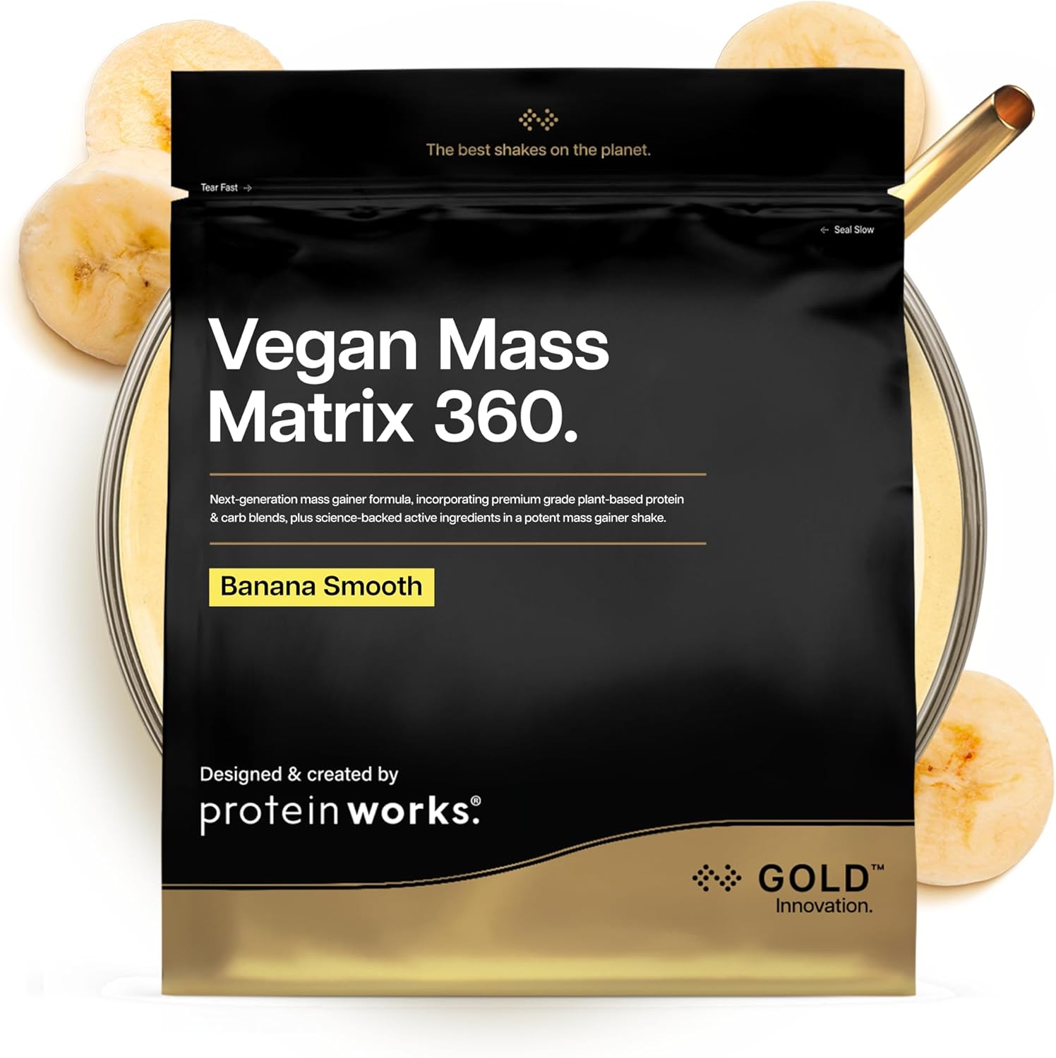 گینر وگان افزایش وزن THE PROTEIN WORKS Vegan Mass Gainer Extreme، 1 کیلوگرم، 5 سروینگ، طعم اسموتی موز