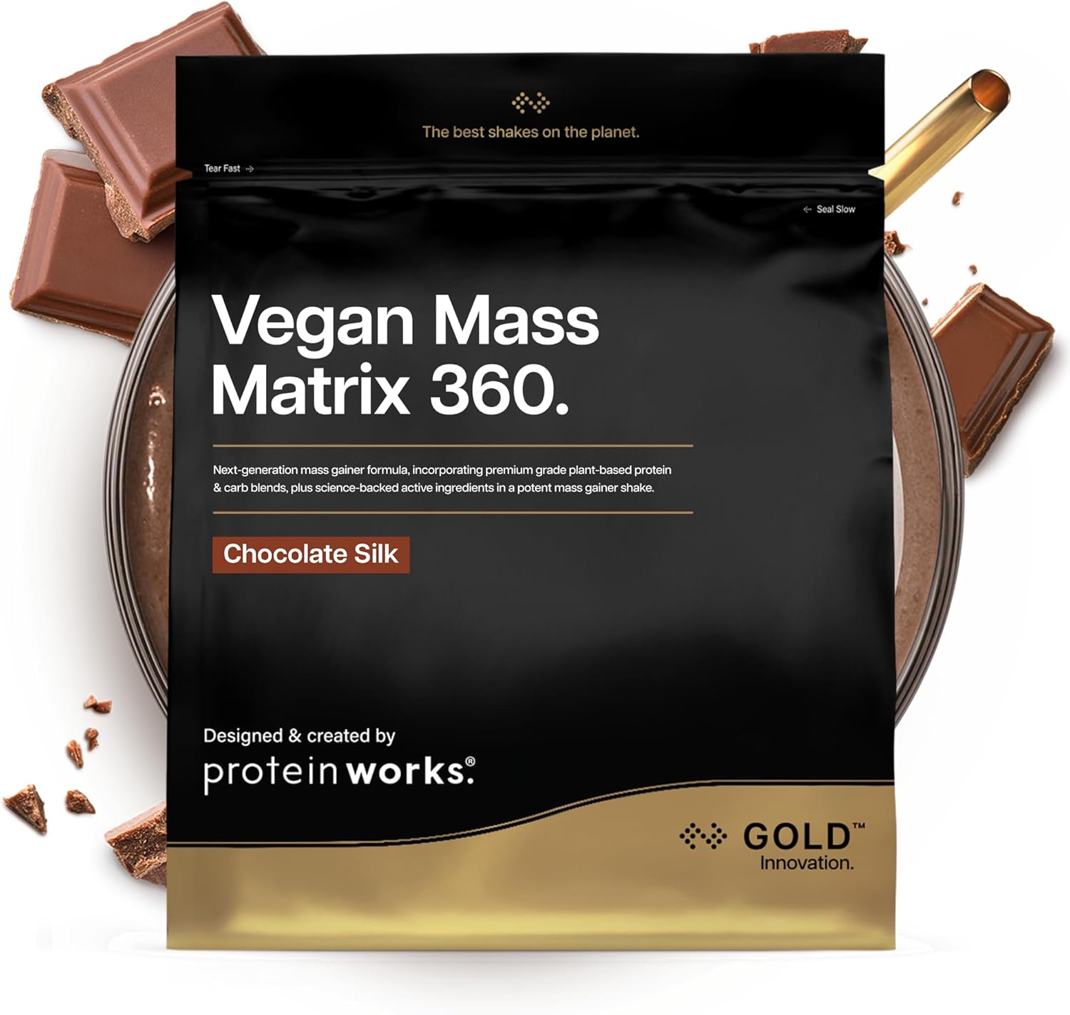 گینر وگان افزایش وزن THE PROTEIN WORKS Vegan Mass Gainer Extreme، 2 کیلوگرم، طعم شکلات سیلک