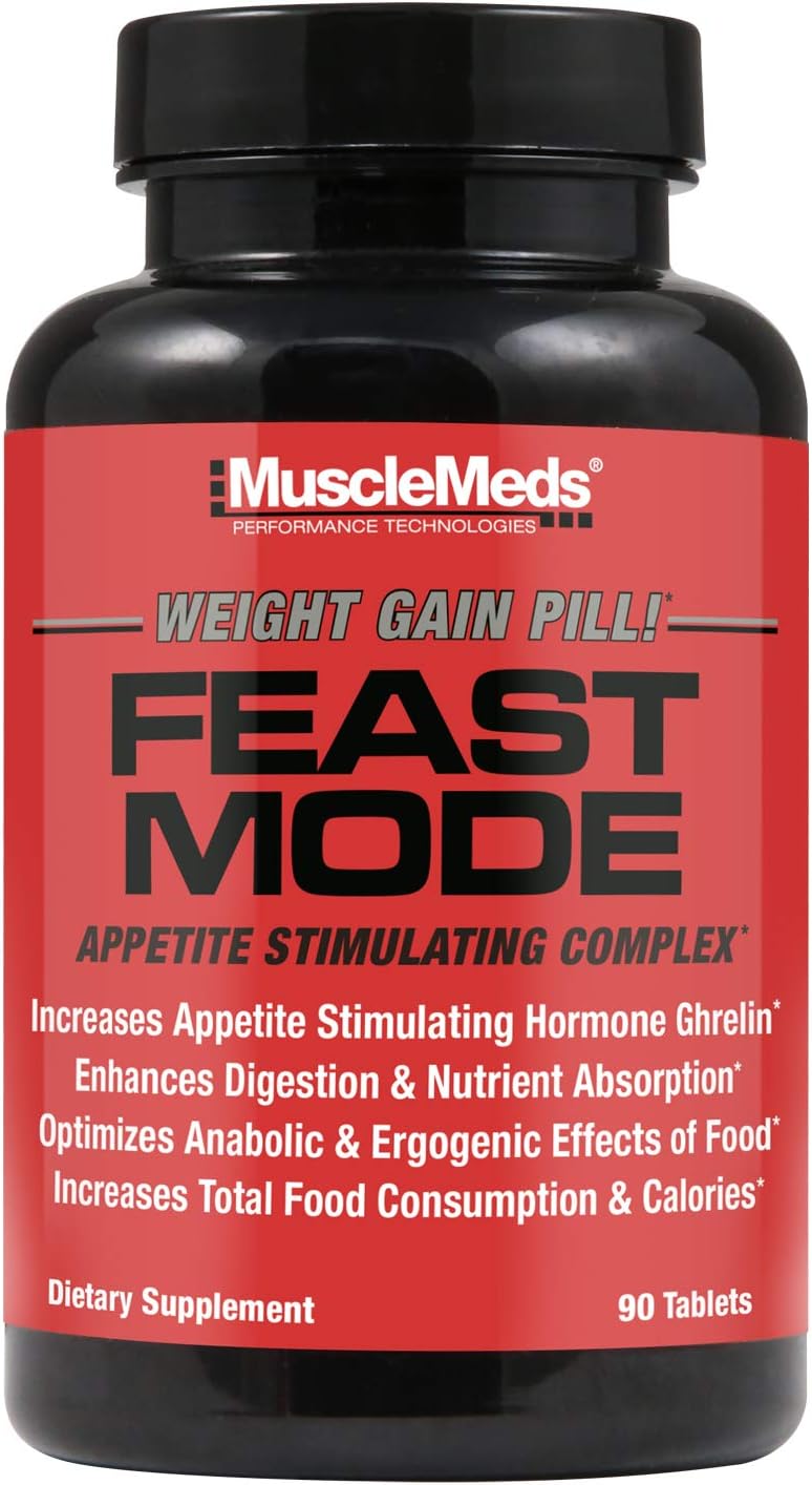 مکمل افزایش اشتها و وزن MuscleMeds Feast Mode، 90 کپسول، بدون طعم