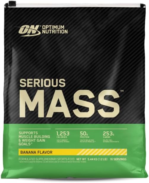گینر افزایش وزن OPTIMUM NUTRITION Serious Mass، 2.72 کیلوگرم، طعم شکلاتی