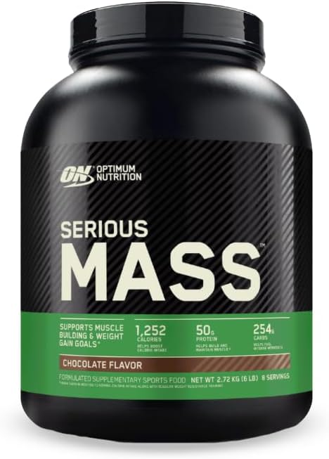 گینر افزایش وزن OPTIMUM NUTRITION Serious Mass، 2.72 کیلوگرم، طعم شکلاتی