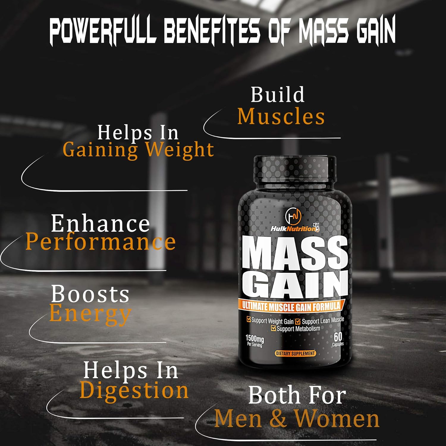 مکمل افزایش اشتها و وزن Hulknutrition، 60 کپسول