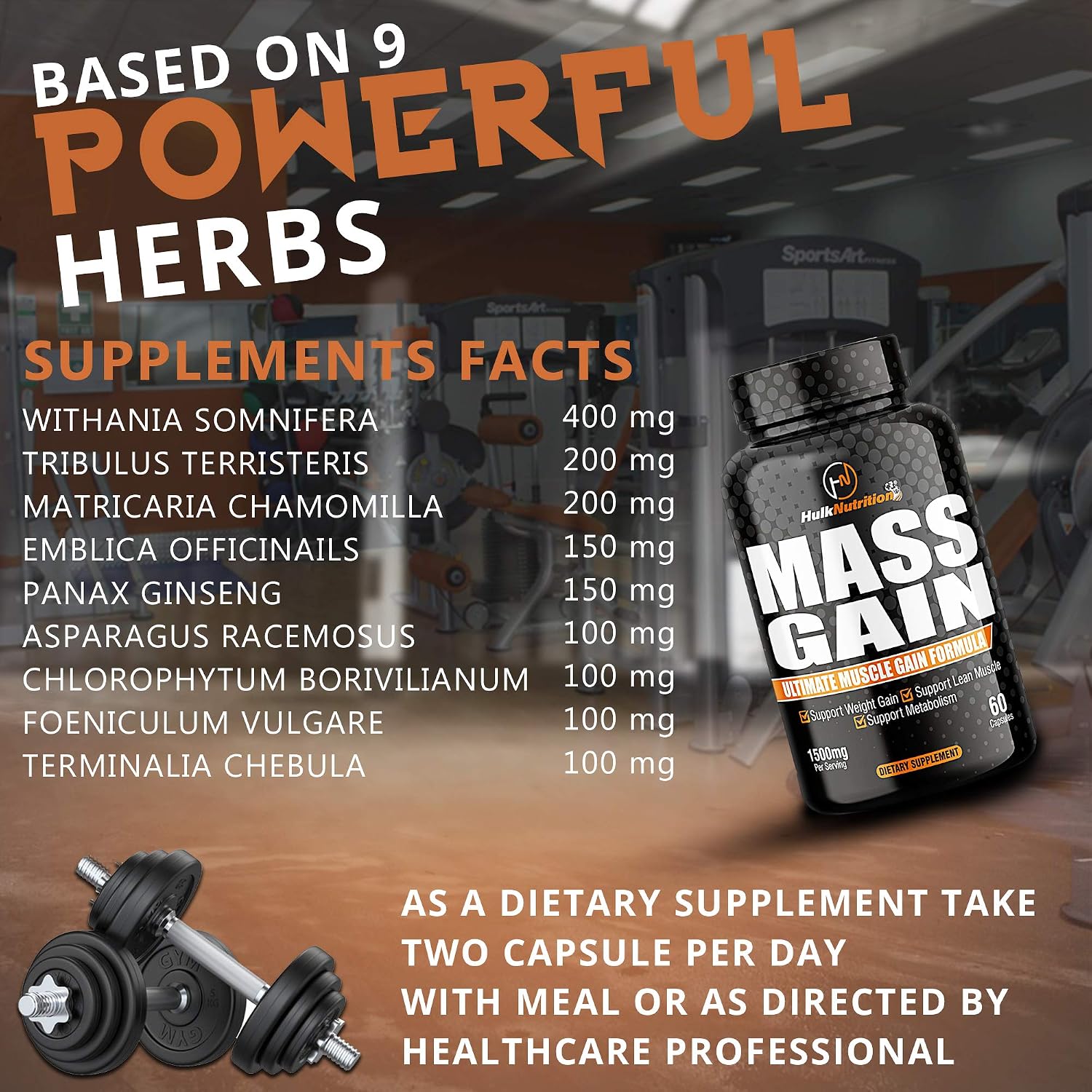 مکمل افزایش اشتها و وزن Hulknutrition، 60 کپسول