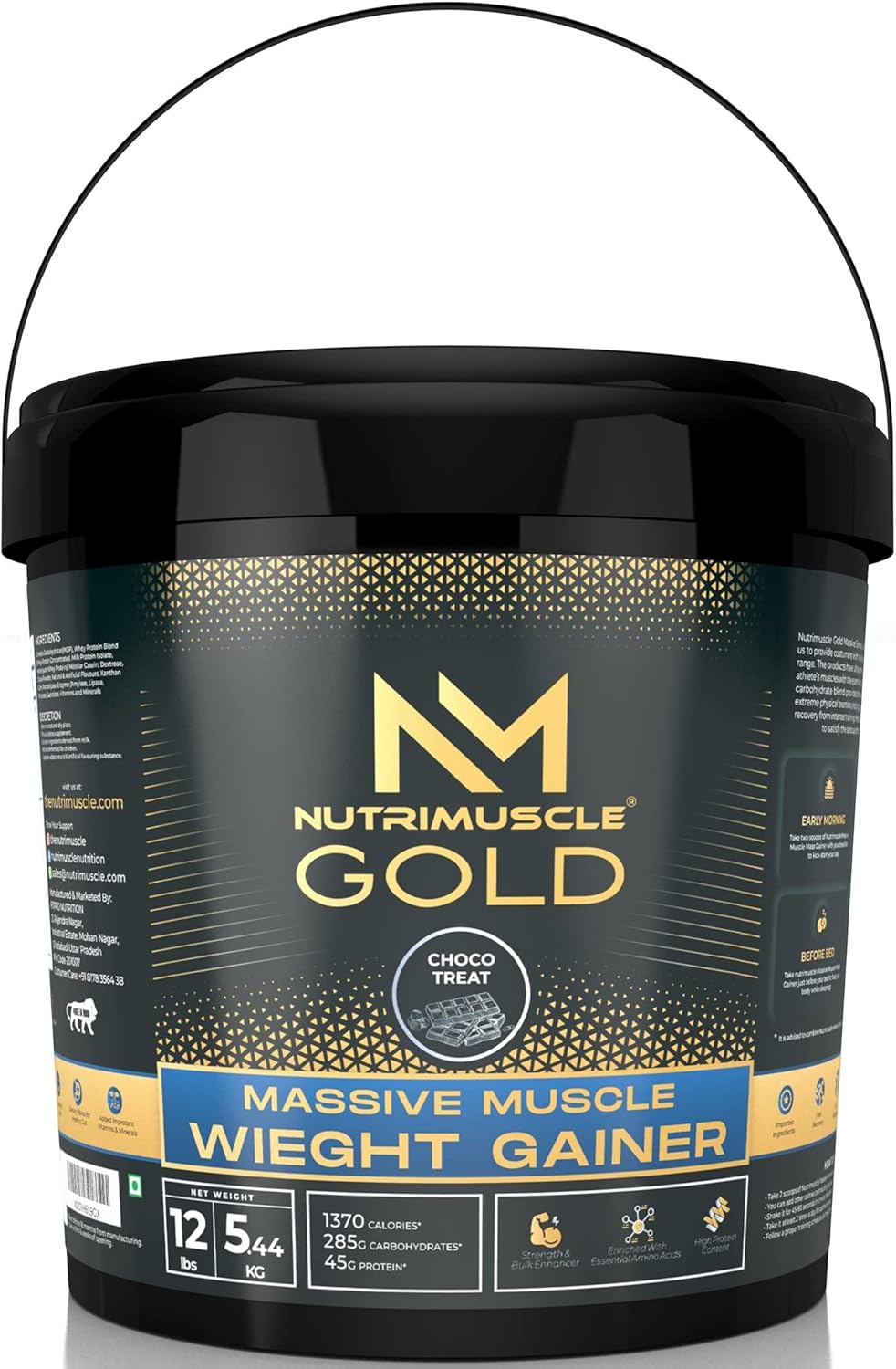 گینر افزایش وزن NUTRIMUSCLE MASSIVE GOLD، 12 پوند