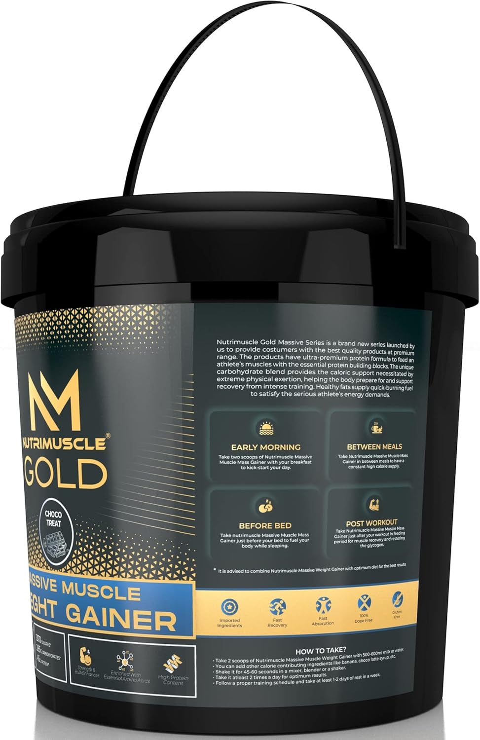 گینر افزایش وزن NUTRIMUSCLE MASSIVE GOLD، 12 پوند