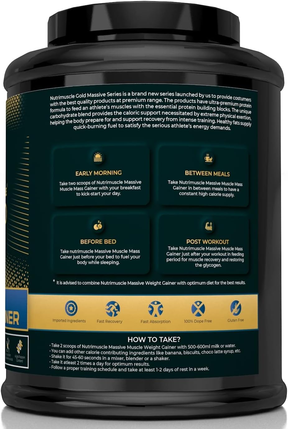 گینر افزایش وزن NUTRIMUSCLE MASSIVE GOLD، 7 پوند