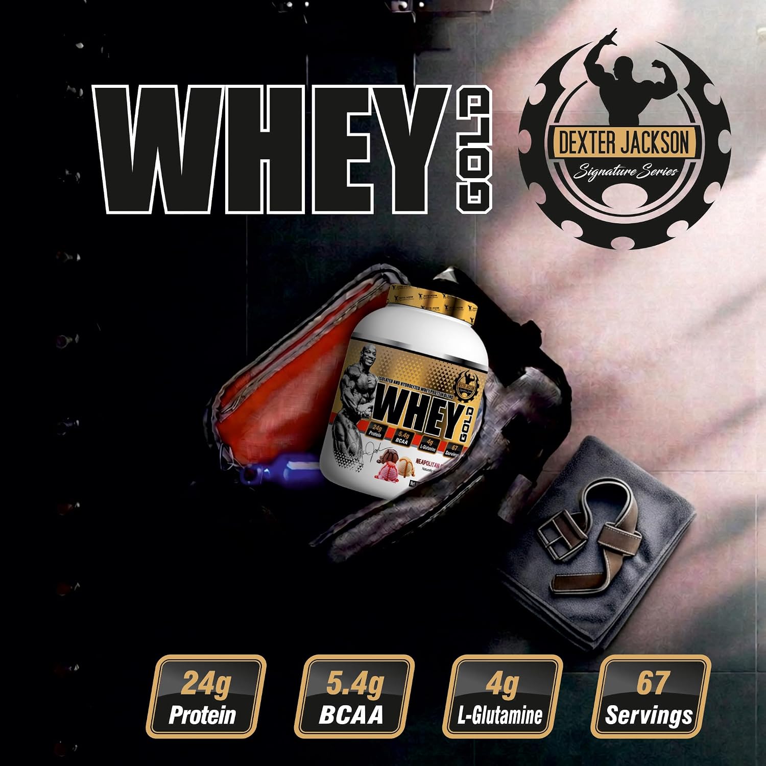 پودر پروتئین وی Dexter Jackson Whey Gold، 5 پوند، طعم شکلات دوبل