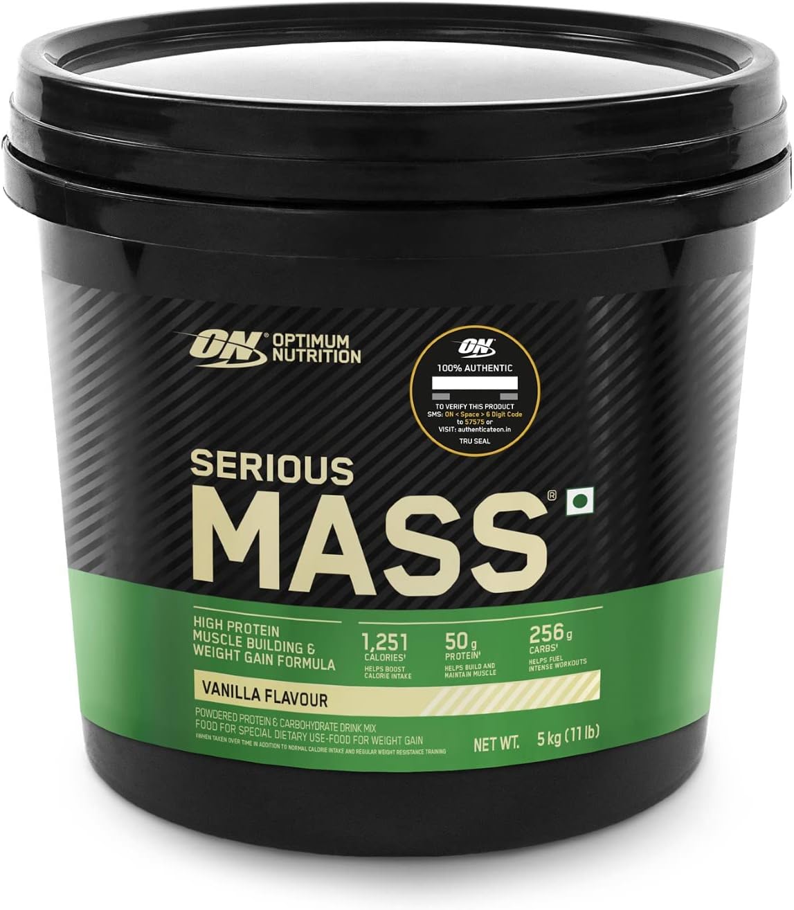 گینر افزایش وزن OPTIMUM NUTRITION (ON) Serious Mass، 5 کیلوگرم، طعم وانیلی