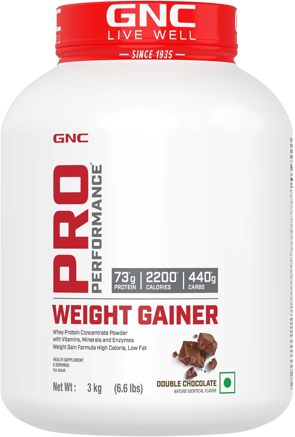 گینر افزایش وزن GNC، 3 کیلوگرم، طعم شکلات دوبل