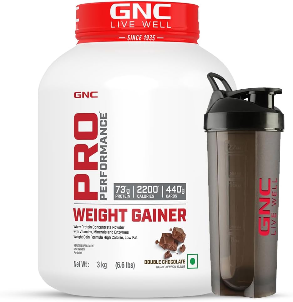 گینر افزایش وزن GNC، 3 کیلوگرم، طعم شکلات دوبل