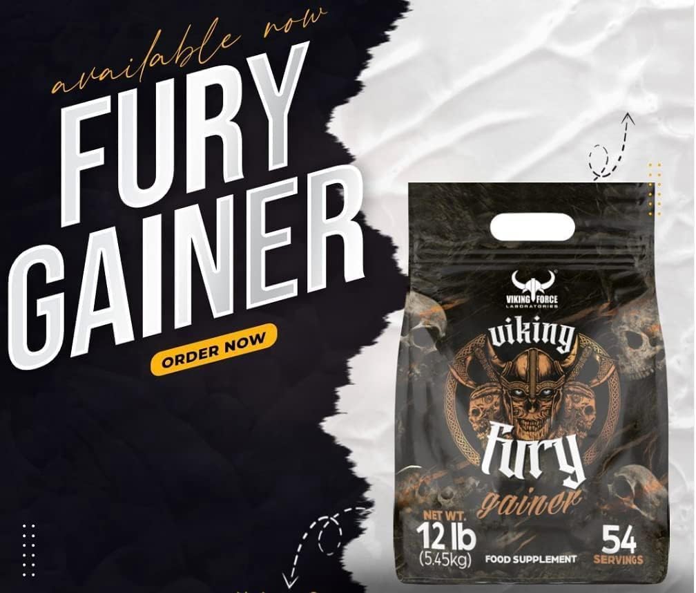 گینر افزایش وزن VIKING FORCE Fury Gainer، 5.45 کیلوگرم، طعم بلوبری